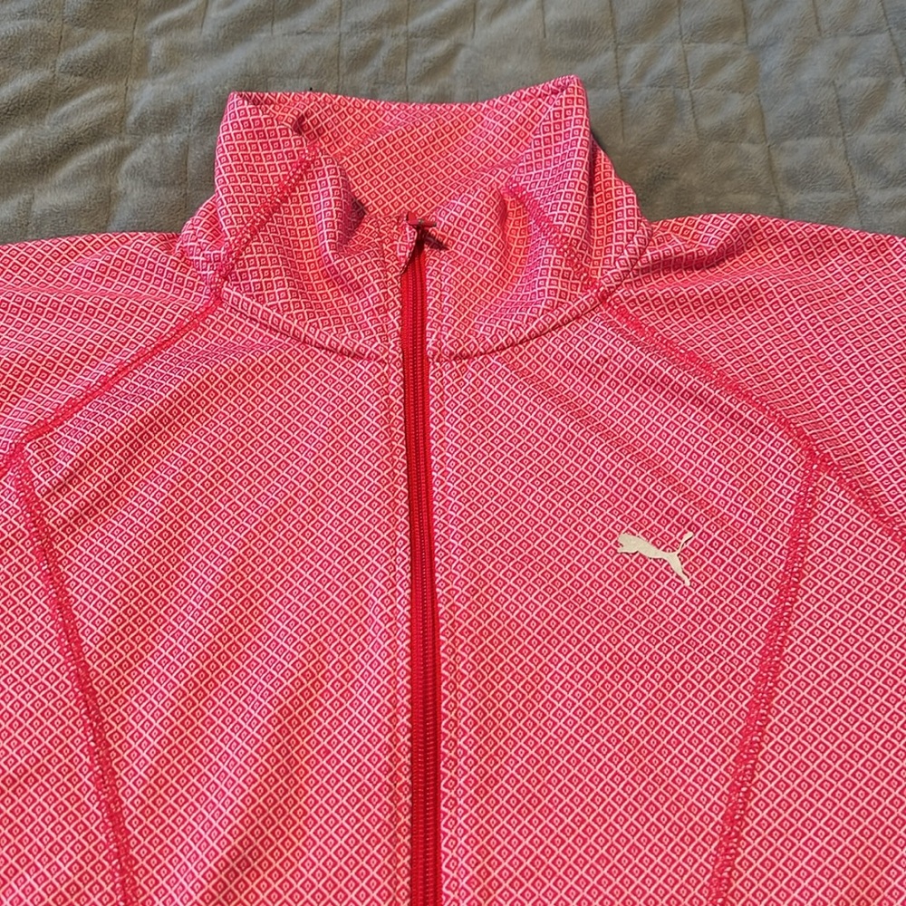 Puma Track Jacket, Pink, Subtle Pattern, Activewe… - image 4